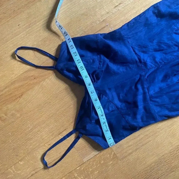 J. Crew Navy Linen Front Tie Jumpsuit - Picture 12 of 14